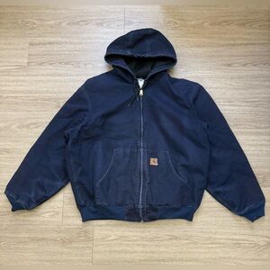 Vintage Carhartt J25MDT Active Jacket Navy Size XL